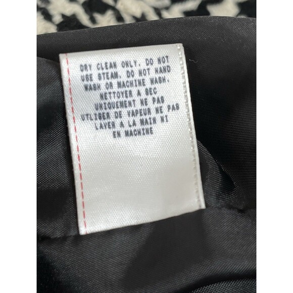 Guess Womens Houndstooth Wool Blend Lined Pea Coat 90's Small Preppy Clueless - Picture 13 of 13